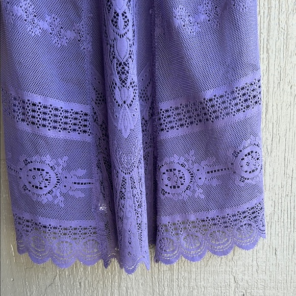 Free People Sheer Purple Lace Tunic/Slip Dress - Picture 8 of 8